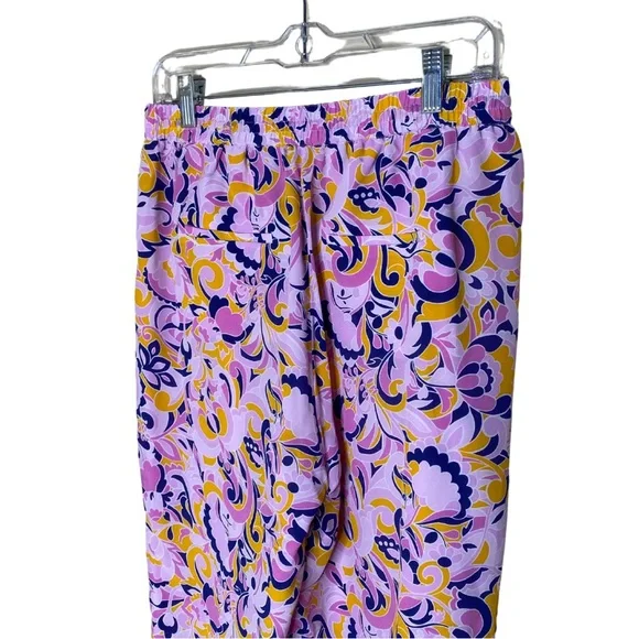 J Crew Silk Pink Paisley Print Easy Boho Pants (NWT)